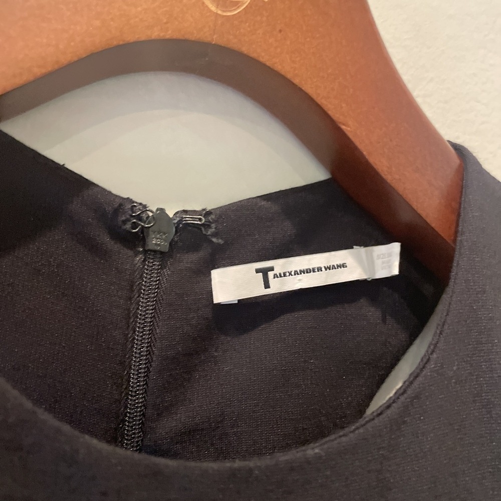 Alexander Wang Black Jersey/Rayon Halter Neck Waist Cutouts Midi Dress - Picture 2 of 8